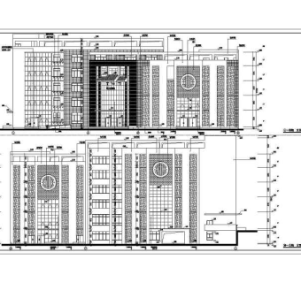 五层民族中医院建筑施工设计全套图（中医特色楼）