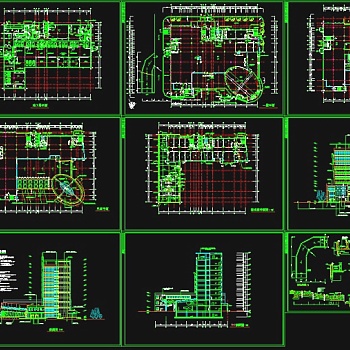 某地多层商用综合楼建筑CAD设计施工图