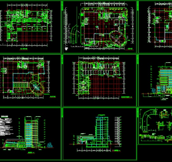 某地多层商用综合楼建筑CAD设计施工图