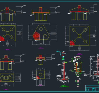 六度区六层钢框架带地下室钢结构设计CAD图（含设计说明）