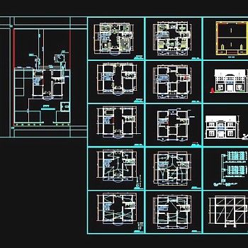 二层农村小别墅建筑cad设计图（全套）3D模型