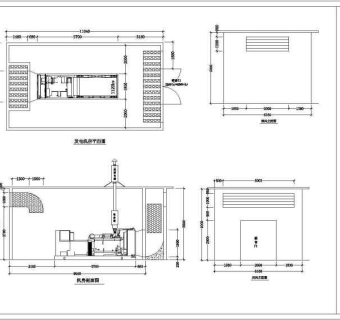 某柴油发电机房设计cad电气施工图