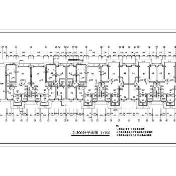 某六层砖混结构节能住宅楼建筑设计cad施工图