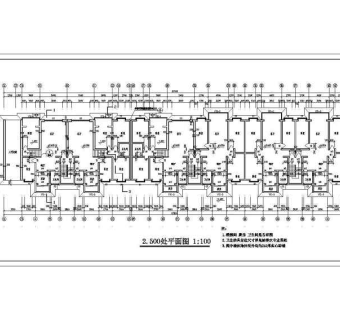 某六层砖混结构节能住宅楼建筑设计cad施工图