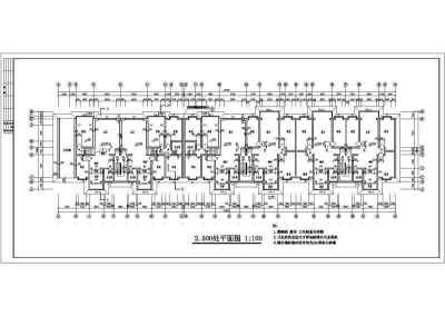 某六层砖混结构节能住宅楼建筑设计cad施工图