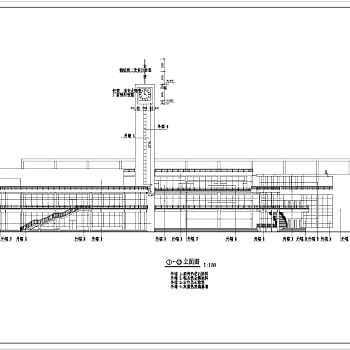 某大学生活动中心建筑设计cad方案图