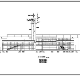 某大学生活动中心建筑设计cad方案图
