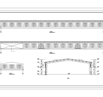 某18m跨单层钢结构厂房建筑结构全套图纸3D模型