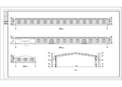 某18m跨单层钢结构厂房建筑结构全套图纸3D模型