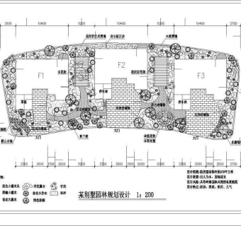 某私家别墅园林规划设计cad方案图