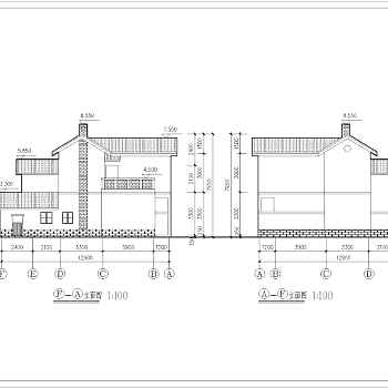 某农村私家小别墅住宅设计cad建施图