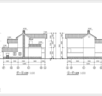 某农村私家小别墅住宅设计cad建施图