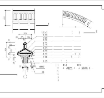 某地仿古代围墙（马头墙）披檐建筑设计cad施工图3D模型