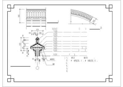 某地仿古代围墙（马头墙）披檐建筑设计cad施工图3D模型