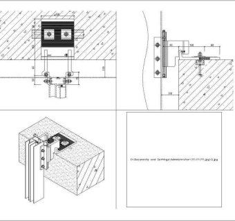 典型电视玻璃幕墙连接件模型图