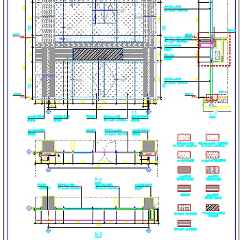 框架结构商住楼玻璃幕铝板幕墙节点施工图纸3D模型