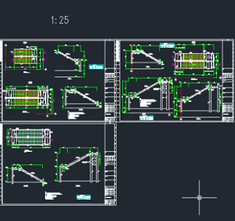 钢结构楼梯CAD图纸3D模型