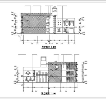 杭州市某地九班幼儿园建筑设计CAD施工图