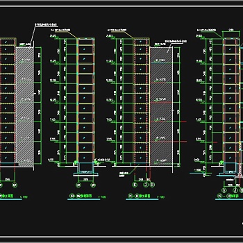 某局旧大楼改造新增电梯-完整建筑结构施工图3D模型