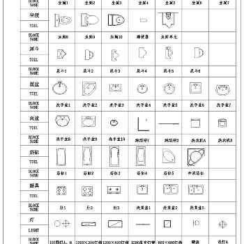 住宅室内装修各类家居用品cad素材图库3D模型