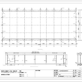 全套25米跨度全钢结构图纸3D模型