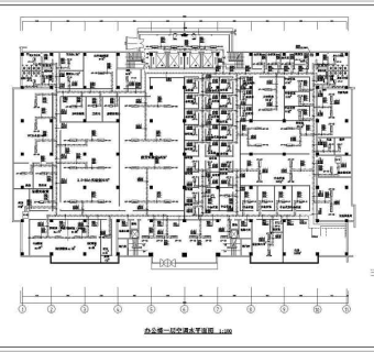 德信某办公楼整套空调设计cad平面施工图