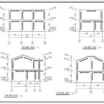 二层轻钢别墅建筑结构施工图3D模型