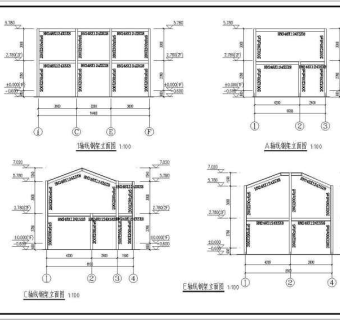 二层轻钢别墅建筑结构施工图3D模型