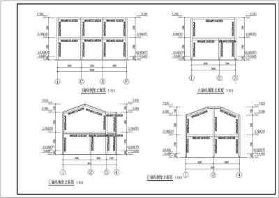 二层轻钢别墅建筑结构施工图3D模型