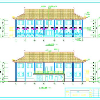 某地寺庙的仿古建筑，二层小楼3D模型