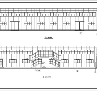 某食堂钢结构建筑设计CAD施工图