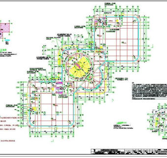 现代风格办公楼，造型丰富复杂，全套CAD施工图