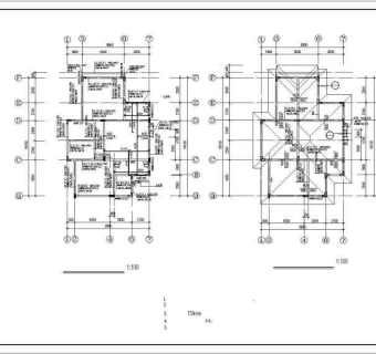 小型欧式别墅结构施工图