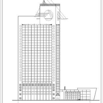 高层宾馆建筑设计CAD方案图