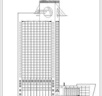 高层宾馆建筑设计CAD方案图