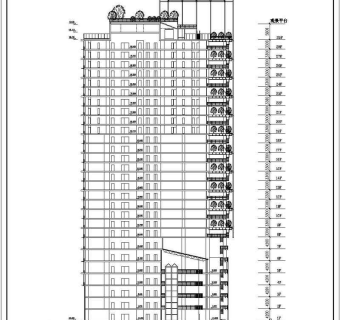 某酒店办公楼建筑CAD设计方案图