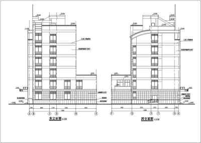 多层办公楼全套建筑设计CAD施工图