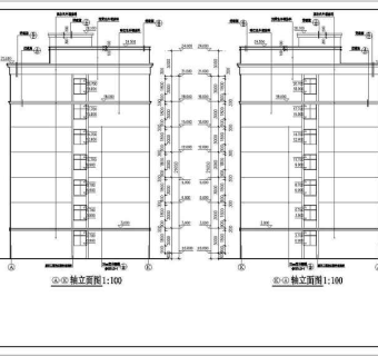 七层砖混结构住宅楼建筑施工cad图纸