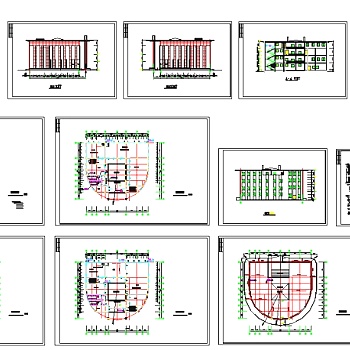 某图书馆建筑cad设计图纸（含设计说明）