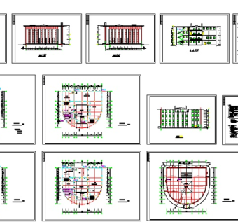 某图书馆建筑cad设计图纸（含设计说明）