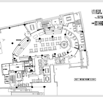 中关村餐厅装修CAD设计图