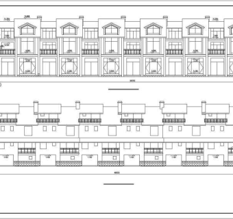 某联排别墅建筑设计方案图纸