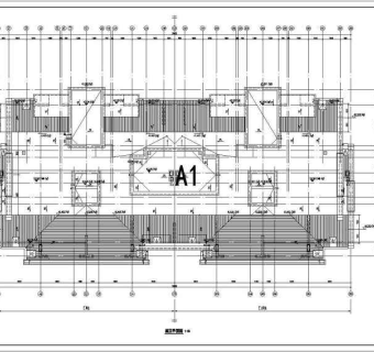 某小区双拼别墅及小高层住宅建筑设计cad施工图
