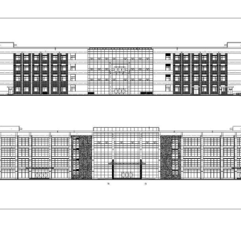 某医院门诊医技部大楼建筑设计cad方案图