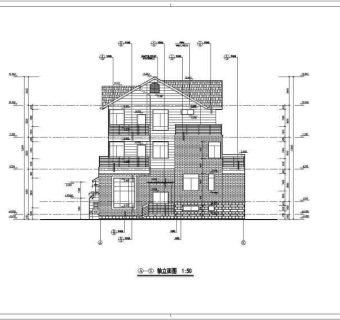 某小区三层联排别墅建筑设计图（共18张）