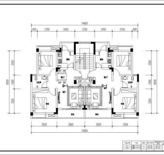 蝶形、十字、点式、小高层各种高层户型图