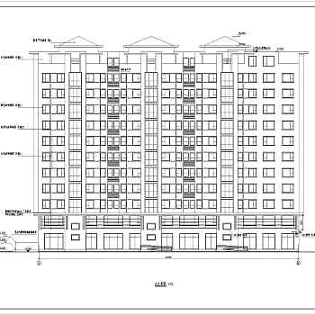 书香门第公寓小高层住宅建筑施工图（全套）