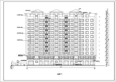 书香门第公寓小高层住宅建筑施工图（全套）