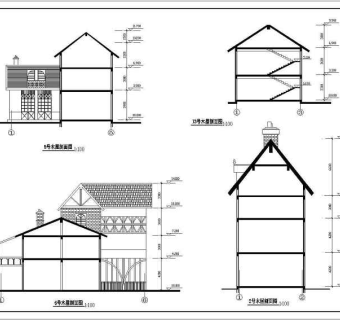 某地法兰西风格小镇建筑规划图（带效果图）