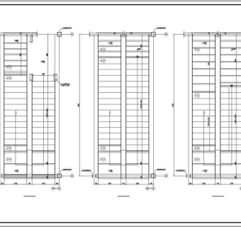 一套钢结构多层厂房cad设计图纸